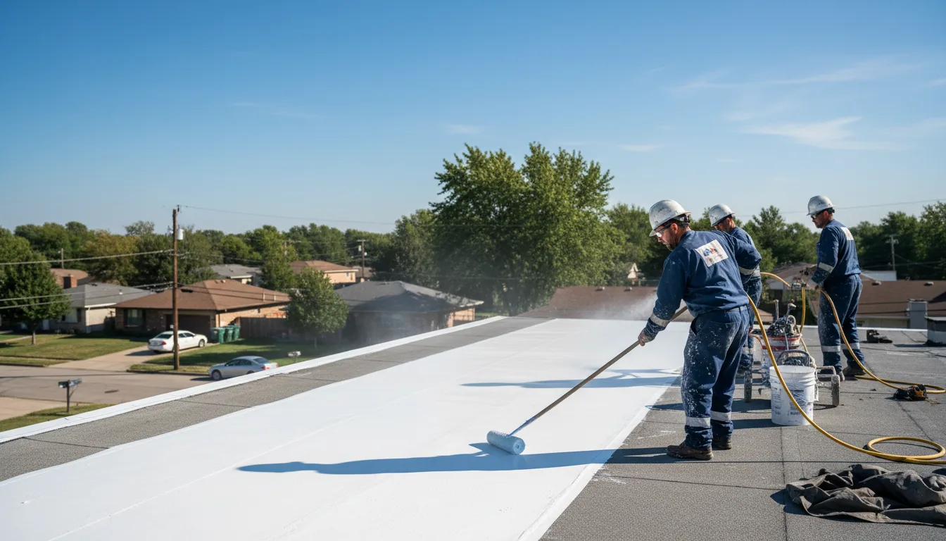 Commercial roof coating in New Canton, IL near me